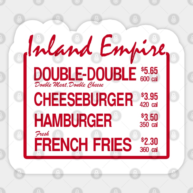 Inland Empire Burger Sticker by Meat Beat